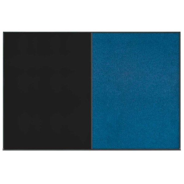 United Visual Products Enclosed Corkboard, 1 Door, 60"x36", 4" Fra UV3403-BLACK-DBURGU - main